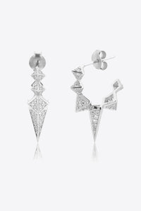 Dream Geometric Zircon Decor 925 Sterling Silver Earrings