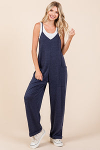 Kori Patch Pocket Wide Leg Sleeveless Jumpsuit