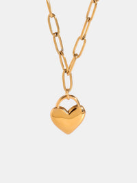 Keyla 18K Gold-Plated Stainless Steel Heart Pendant Necklace