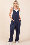 Kori Patch Pocket Wide Leg Sleeveless Jumpsuit