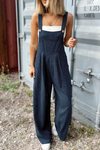 Avalynn Plaid Wide Strap Wide Leg Overalls