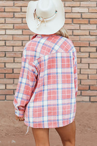 Savannah Plaid Button Up Long Sleeve Shacket