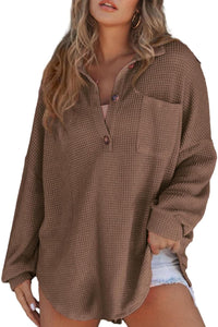 Nalani Half Button Long Sleeve Sweatshirt