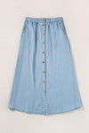 Sarahi Snap Down High Waist Denim Skirt