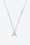 Angelina A To F Zircon 925 Sterling Silver Necklace