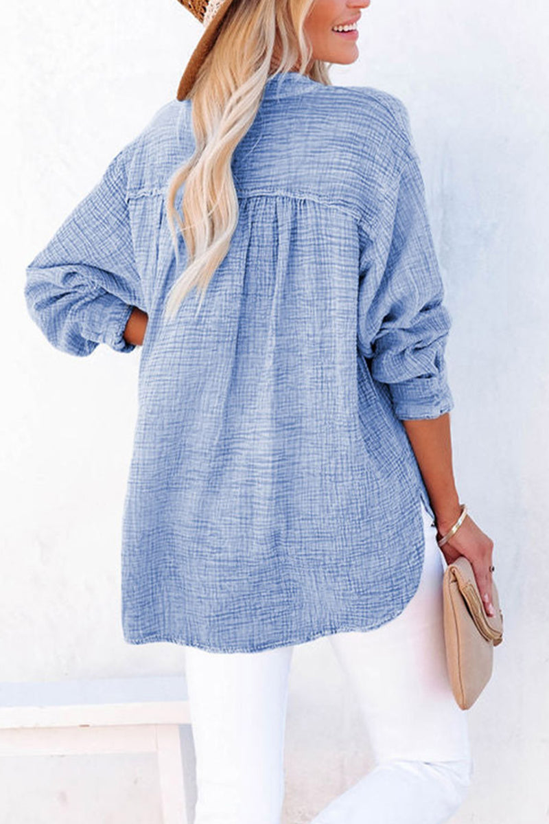 Aria Buttoned Long Sleeve Blouse