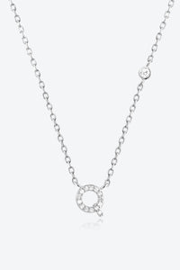 Angelina Q To U Zircon 925 Sterling Silver Necklace