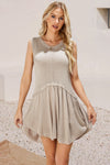 Lana Ruched Round Neck Sleeveless Knit Dress