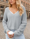 Stevie V-Neck Long Sleeve Sweater