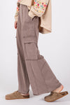 Gwendolyn Knit Terry Mineral Wash Wide Leg Pants