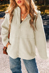 Leilany Drawstring Zip Up Long Sleeve Hooded Jacket