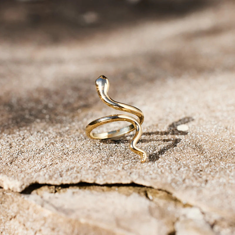 Gabrielle Snake Shape 18K Gold-Plated Bypass Ring