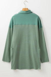 Ruth Half Button Long Sleeve Top