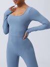 Lola Twisted Backless Long Sleeve Jumpsuit