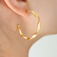 Joy Titanium Steel C-Hoop Earrings