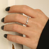 Celeste 925 Sterling Silver Inlaid Zircon Ring