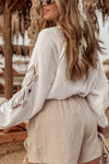 Natalie Embroidered Button Down Long Sleeve Shirt