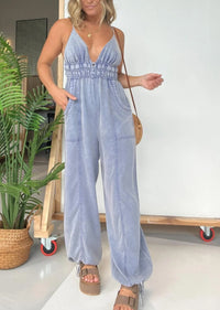 Rory Spaghetti Strap Jumpsuit with Pockets