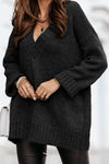 Blake V-Neck Dropped Shoulder Sweater
