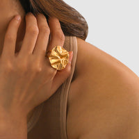 Leslie 18K Gold-Plated Irregular Open Ring