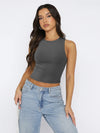 Casey Round Neck Cropped Tank