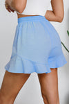 Chelsea Full Size Drawstring Ruffle Hem Shorts