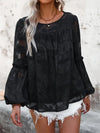 Arielle Round Neck Balloon Sleeve Blouse