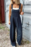 Avalynn Plaid Wide Strap Wide Leg Overalls