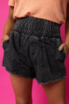 Tinsley High Waist Raw Hem Denim Shorts