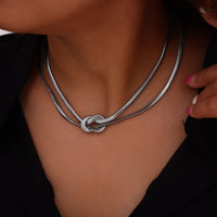 Noah Titanium Steel Knot Necklace