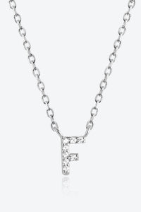 Angelina A To F Zircon 925 Sterling Silver Necklace