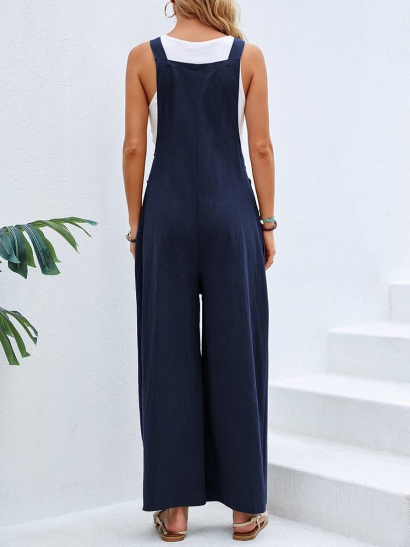 Sadie Square Neck Wide Strap Overalls