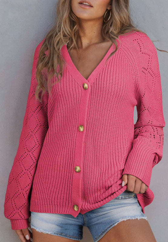 Eva V-Neck Button Up Cardigan