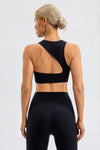 Thalia Round Neck Cutout Cropped Active Tank