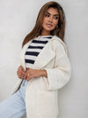 Arya Pocketed Collared Neck Dropped Shoulder Cardigan