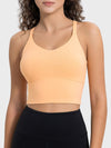 Paola Crisscross Round Neck Active Tank