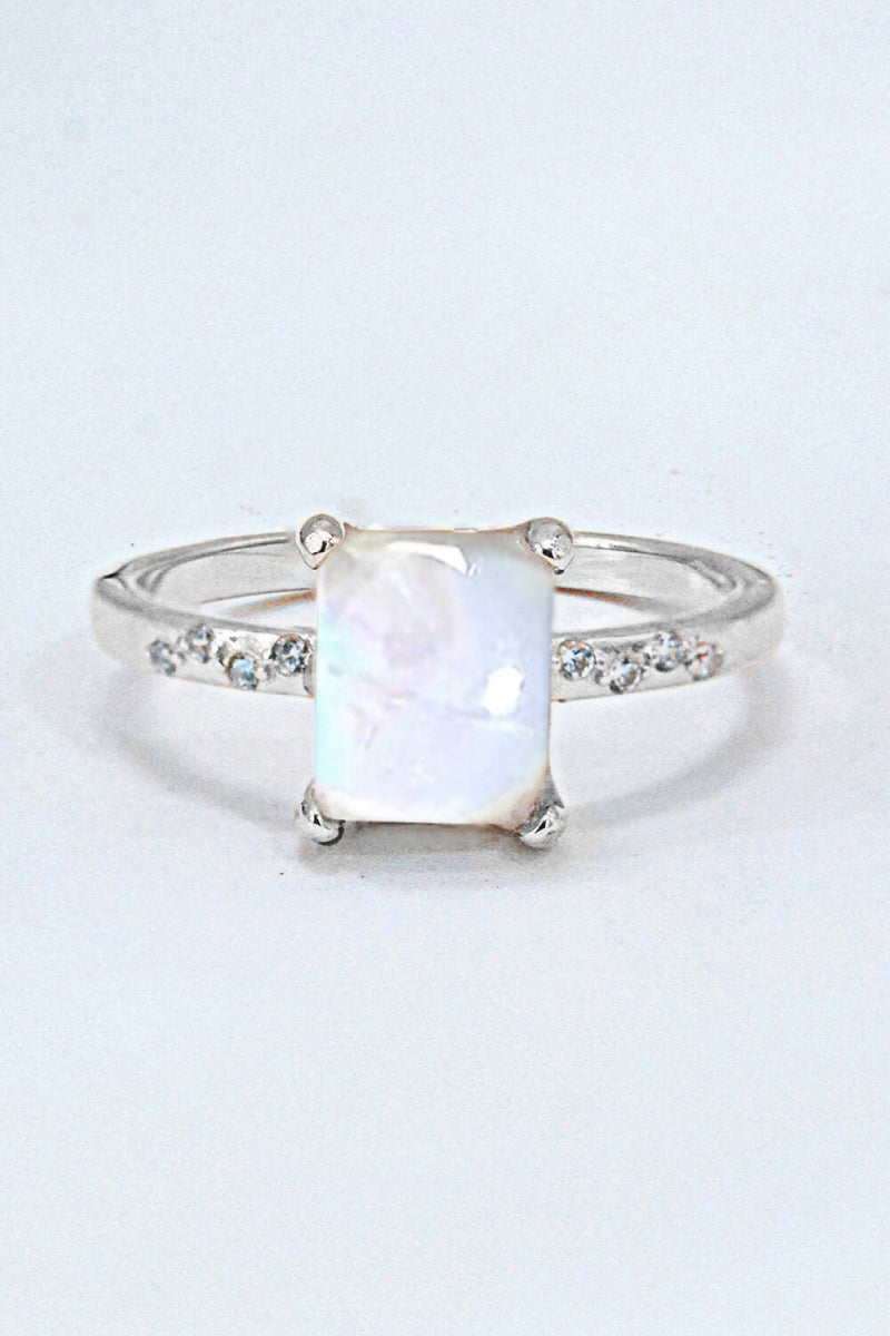 Makayla Square Moonstone Ring