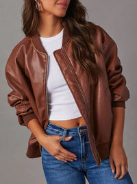 Alayna Zip Up Long Sleeve Jacket