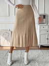 Braelynn Pleated Midi Sweater Skirt