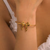 Romina 18K Gold-Plated Stainless Steel Bow Bracelet