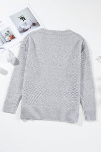 Cora V-Neck Dropped Shoulder Sweater