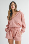 Aisha French Terry Hooded Romper