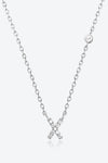 Angelina V To Z Zircon 925 Sterling Silver Necklace