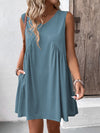 Jordyn Ruched V-Neck Sleeveless Mini Dress