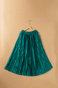 Laylah Elastic Waist Pleated Midi Skirt