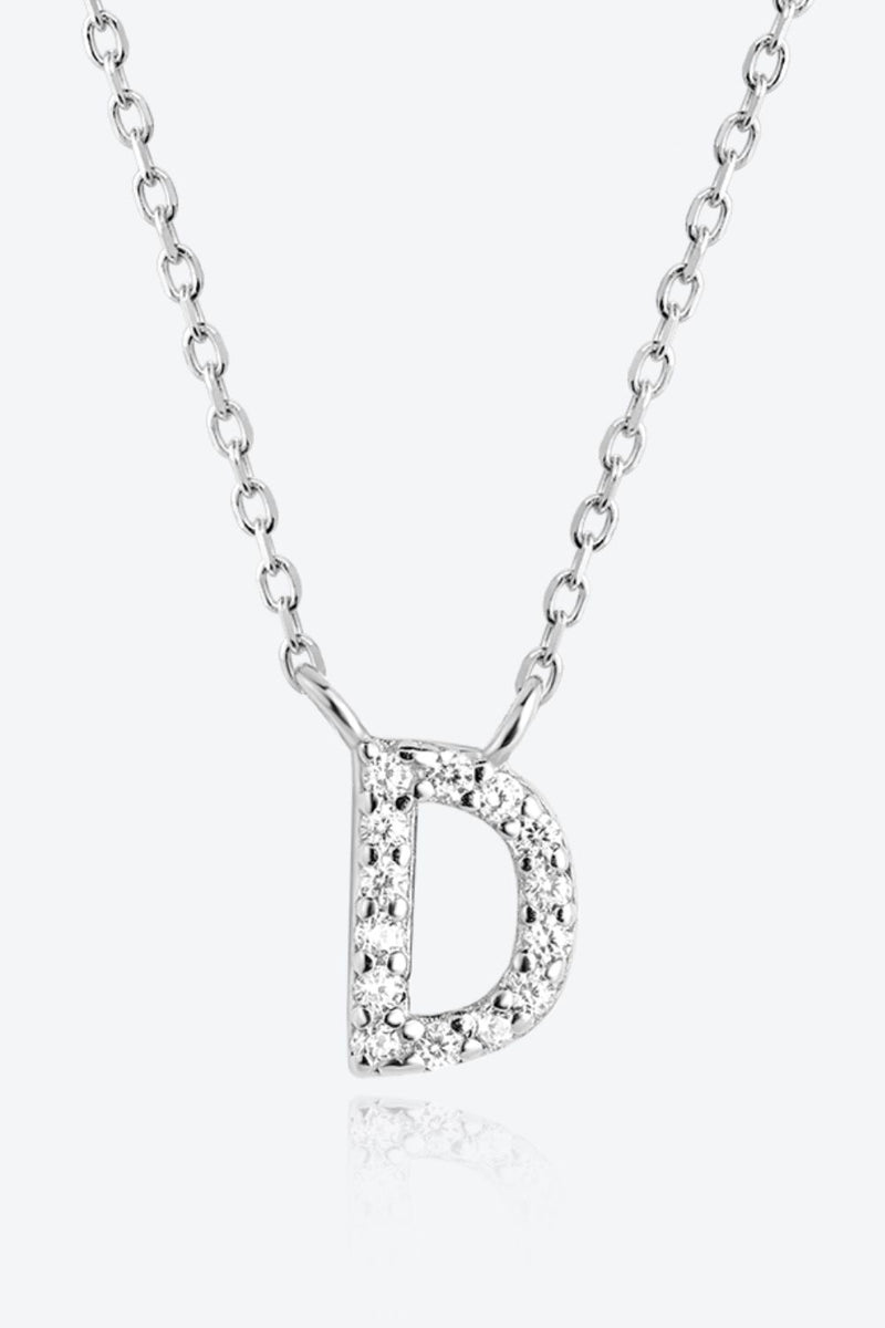 Angelina A To F Zircon 925 Sterling Silver Necklace