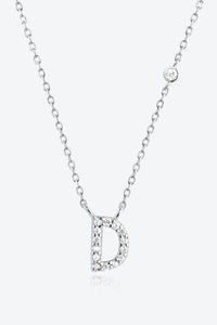 Angelina A To F Zircon 925 Sterling Silver Necklace