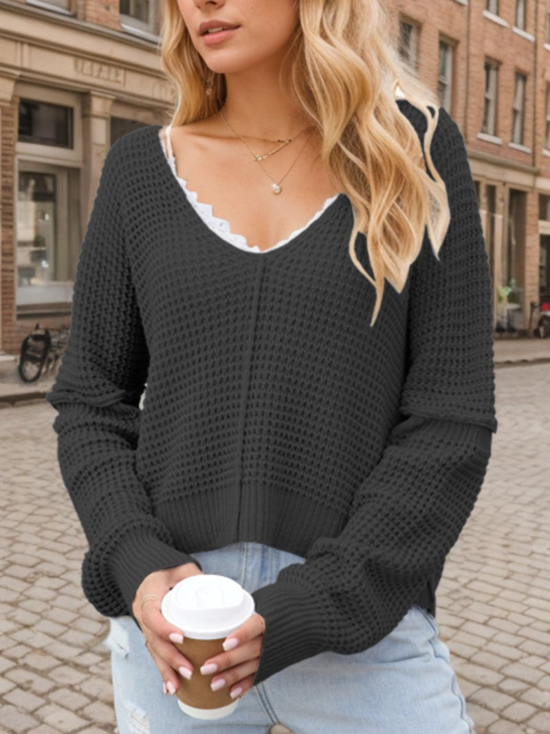 Stevie V-Neck Long Sleeve Sweater