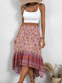 Winnie High-Low Elastic Waist Skirt