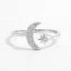 Nellie 925 Sterling Silver Moon Open Ring